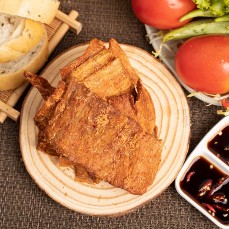 Khô nấm đùi gà thuần chay 1 kg ( vị khô bò chay )